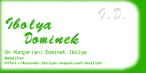 ibolya dominek business card